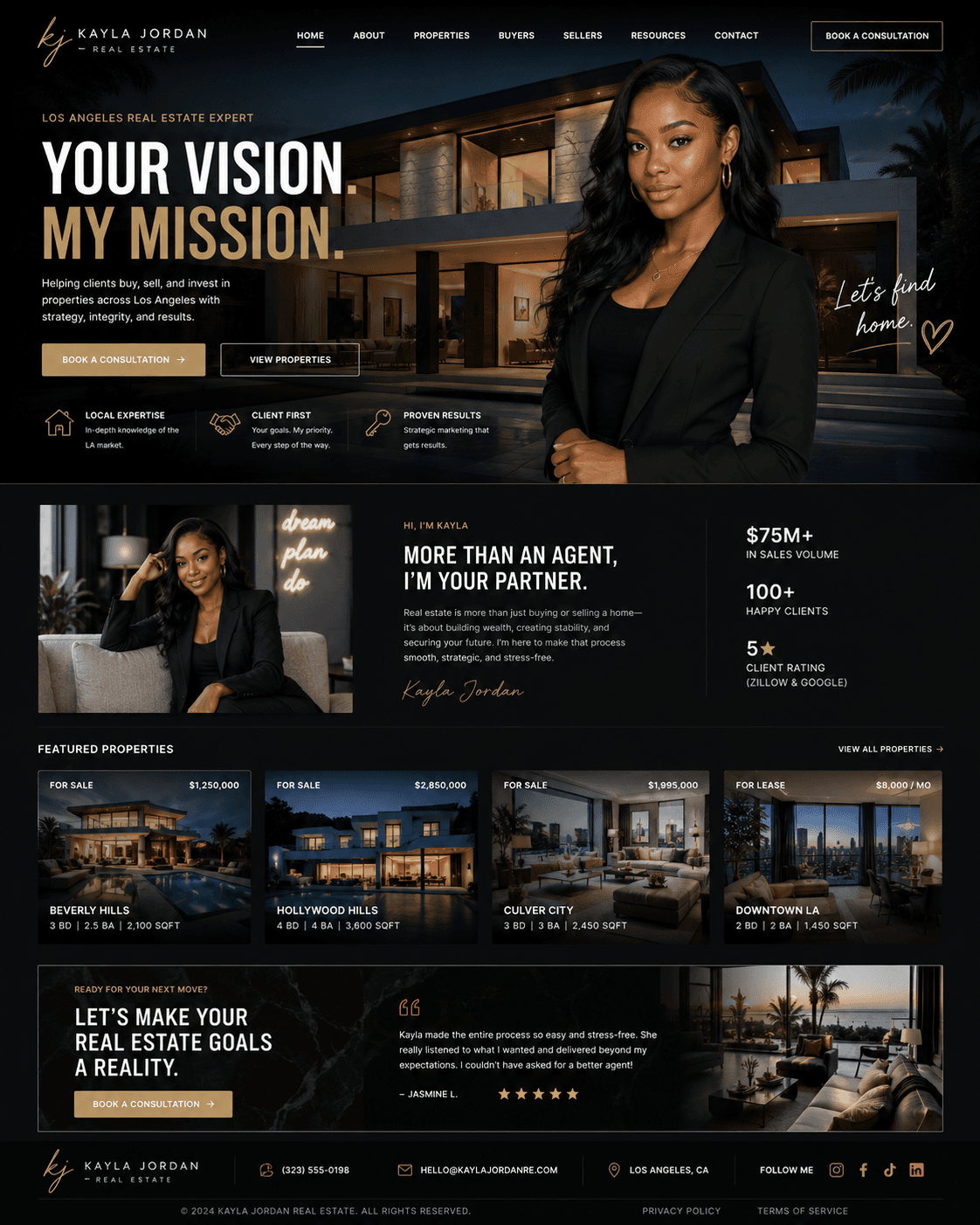 Real Estate website design by Pixelo