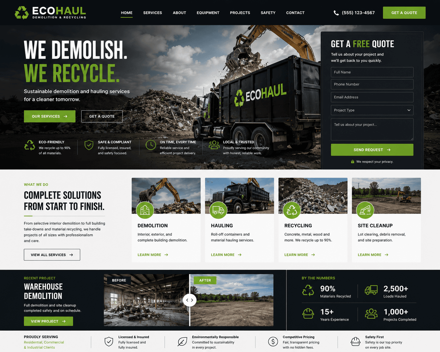 Trucking Companies website design by Pixelo